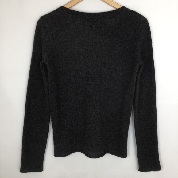 ATM Cashmere Sweater Pullover Charcoal Gray Scoop Neck Women’s Size XS Luxury - Picture 11 of 11